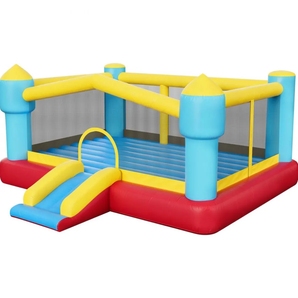 VEVOR Inflatable Bounce House, 12.5 x 13.1 x 6.5 ft Inflatable Bounce House Water Slide, Bouncer Castle with Castle Bounces, Basketball Hoop, Splash Pool & Water Ring Toss, for 3 to 4 Kids Ages 3 to 8