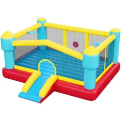 VEVOR Inflatable Bounce House, 12.5 x 13.1 x 6.5 ft Inflatable Bounce House Water Slide, Bouncer Castle with Castle Bounces, Basketball Hoop, Splash Pool & Water Ring Toss, for 3 to 4 Kids Ages 3 to 8