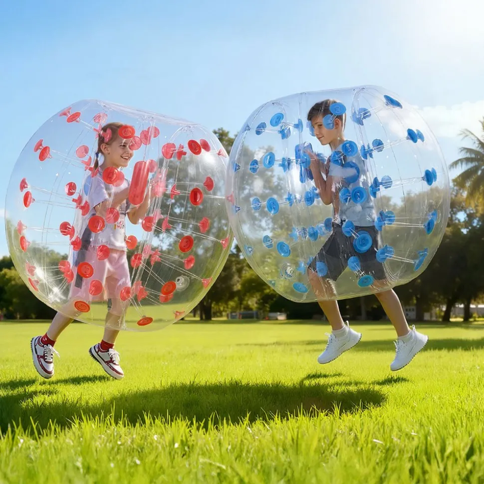 VEVOR Inflatable Bumper Balls 2-Pack, 4FT/1.2M Body Sumo Zorb Balls for Teen & Adult, 0.8mm Thick PVC Human Hamster Bubble Balls for Outdoor Team Gaming Play, Bumper Bopper Toys for Garden, Yard, Park