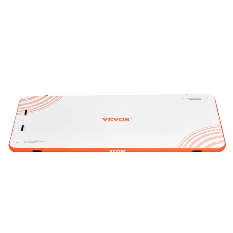 VEVOR Inflatable Floating Dock, 15 x 6FT Inflatable Dock Platform, Non-Slip Water Floating Dock Mat with Detachable Ladder & Portable Carrying Bag, Floating Platform Island Raft for Ocean Pool Beach