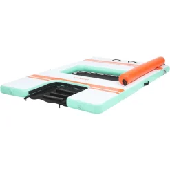 VEVOR Inflatable Floating Dock, 10 x 6 FT Inflatable Dock Platform, Non-Slip Water Air Mat with Portable Carrying Bag and Detachable Ladder, Floating Water Platform Island Raft for Pool Beach Ocean