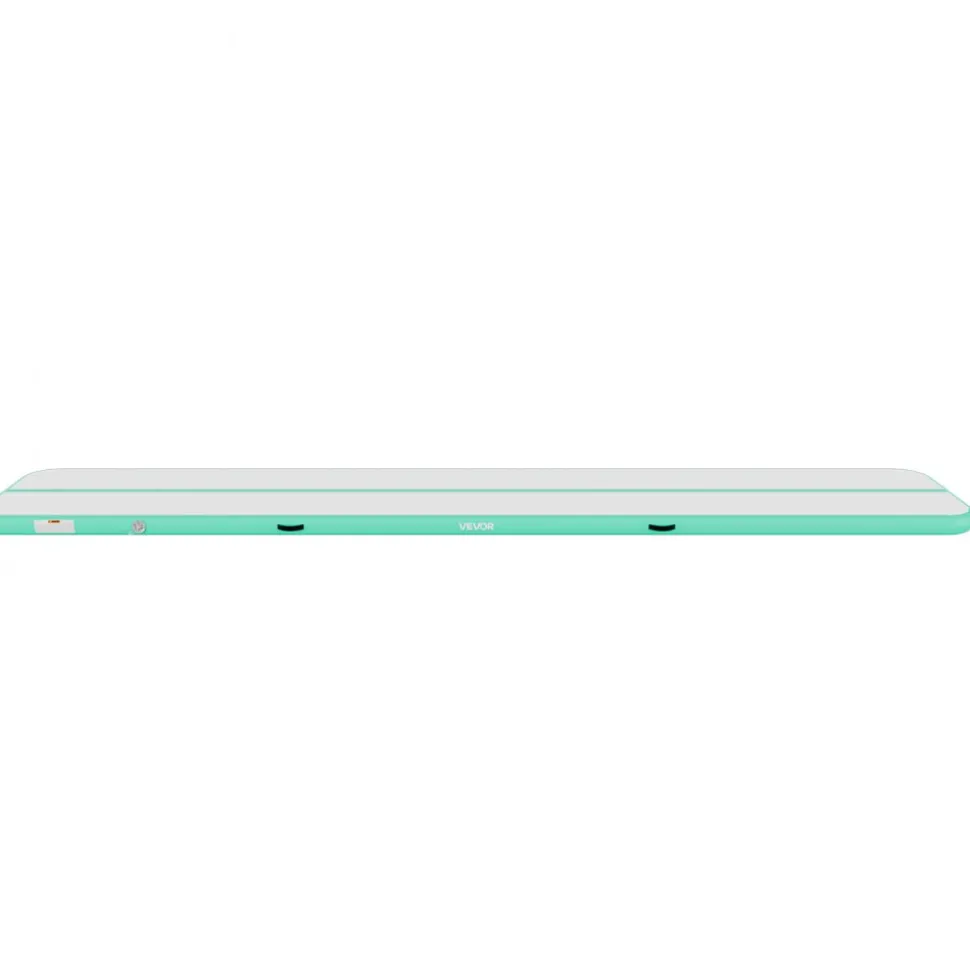 VEVOR Inflatable Gymnastics Air Mat 16.4 ft Training Mats w/ Electric Pump, 4 inches Thick Sturdy Tumble Track, Tumbling Mat for Home Use/Gym/Outdoor/Yoga/Cheerleading/Beach/Park/Water, Mint Green
