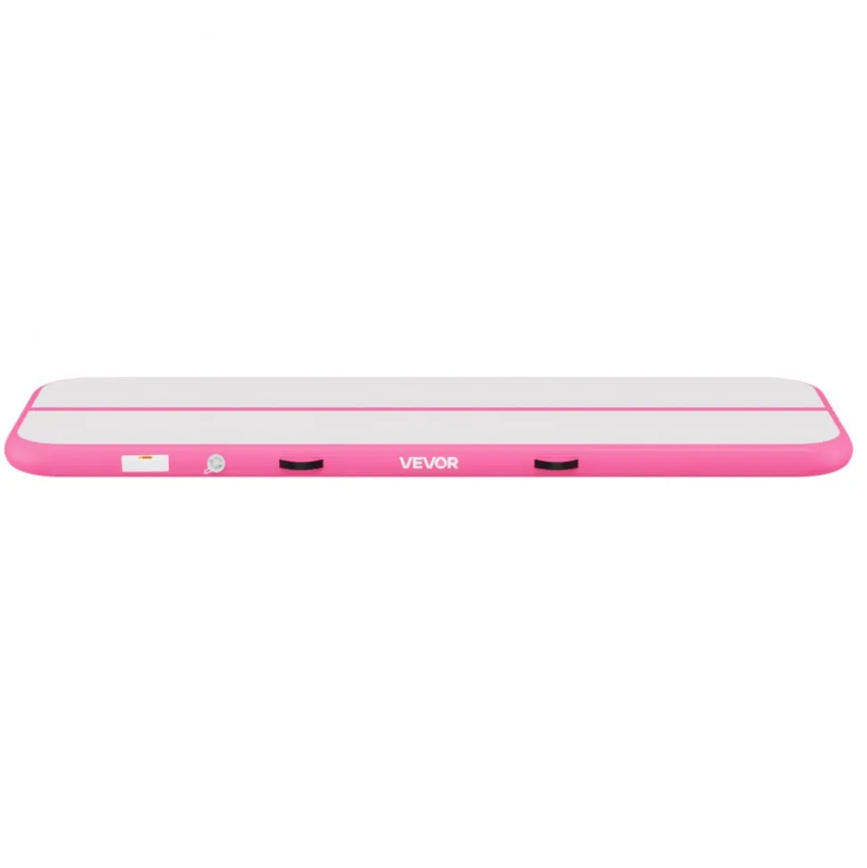 VEVOR Inflatable Gymnastics Air Mat 10 ft Training Mats w/ Electric Pump, 4 inches Thick Sturdy Tumble Track, Tumbling Mat for Home Use/Gym/Outdoor/Yoga/Cheerleading/Beach/Park/Water, Pink