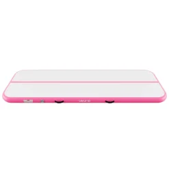 VEVOR Inflatable Gymnastics Air Mat 10 ft Training Mats w/ Electric Pump, 4 inches Thick Sturdy Tumble Track, Tumbling Mat for Home Use/Gym/Outdoor/Yoga/Cheerleading/Beach/Park/Water, Pink