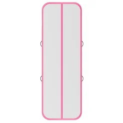 VEVOR Inflatable Gymnastics Air Mat 10 ft Training Mats w/ Electric Pump, 4 inches Thick Sturdy Tumble Track, Tumbling Mat for Home Use/Gym/Outdoor/Yoga/Cheerleading/Beach/Park/Water, Pink