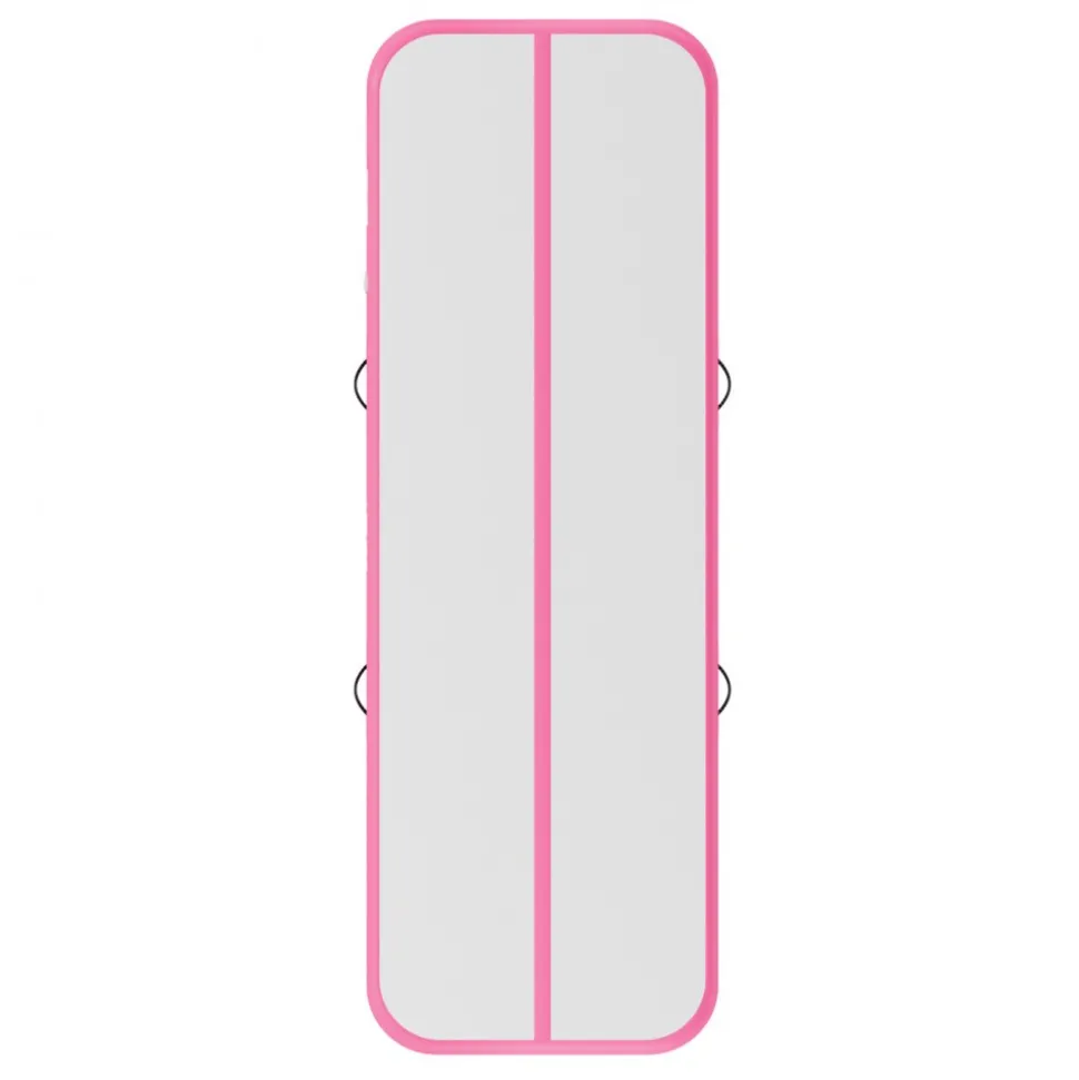 VEVOR Inflatable Gymnastics Air Mat 10 ft Training Mats w/ Electric Pump, 4 inches Thick Sturdy Tumble Track, Tumbling Mat for Home Use/Gym/Outdoor/Yoga/Cheerleading/Beach/Park/Water, Pink