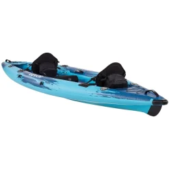 VEVOR Inflatable Kayak, 2-Person Inflatable Recreational Kayak 700LBS Capacity, Leak & Puncture-Resistant with Padded Seat, PVC Drop-Stitch Floor, 2 Paddles, Hand Pump & Carry Bag for Fishing Camping