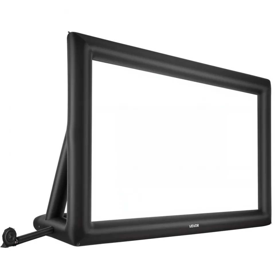 VEVOR Inflatable Movie Screen, 24 ft Outdoor Inflatable Projection Screen with Portable Storage Bag, Front/Rear Projection, Easy Set Up, Blow Up Screen for Outdoor Backyard Movie Night, Theme Parties