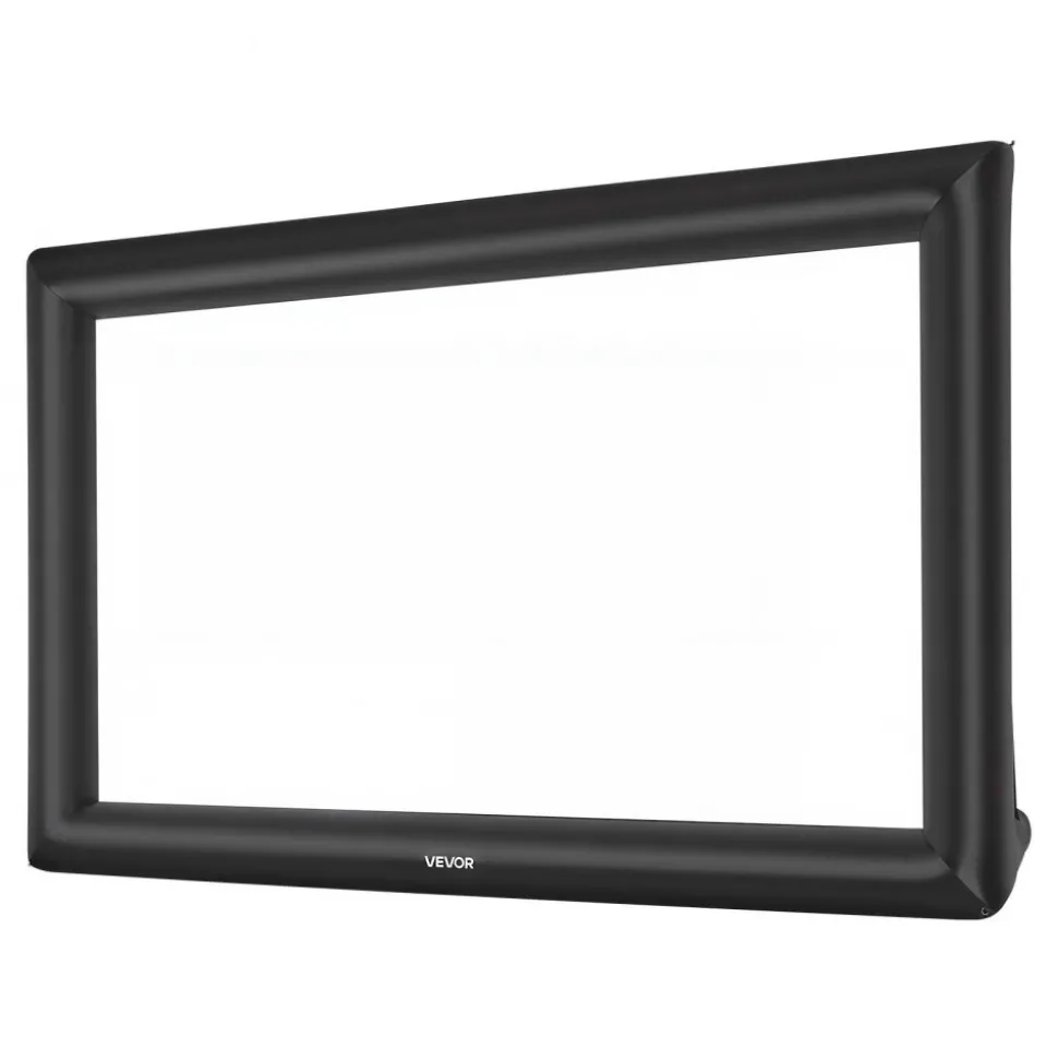 VEVOR Inflatable Movie Screen, 24 ft Outdoor Inflatable Projection Screen with Portable Storage Bag, Front/Rear Projection, Easy Set Up, Blow Up Screen for Outdoor Backyard Movie Night, Theme Parties