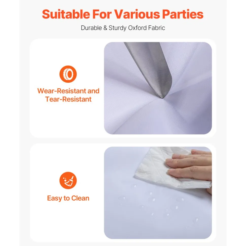 VEVOR Inflatable Nightclub, 26.2 x 19.7 x 13.1 Ft, Blow up Party Tent with 1100W Blower, Large Inflatable Night Club Tent for Adults, Easy Setup Inflatable House Air Cube for Wedding Birthday White