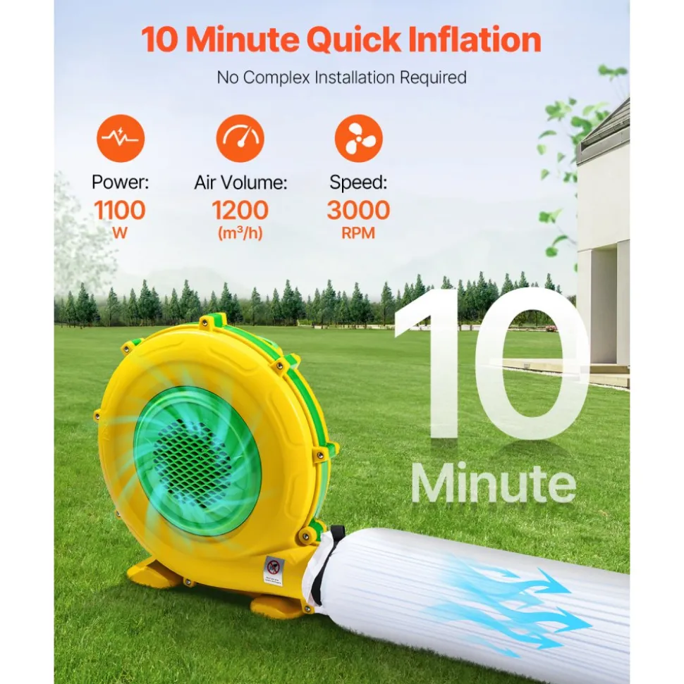VEVOR Inflatable Nightclub, 26.2 x 19.7 x 13.1 Ft, Blow up Party Tent with 1100W Blower, Large Inflatable Night Club Tent for Adults, Easy Setup Inflatable House Air Cube for Wedding Birthday White