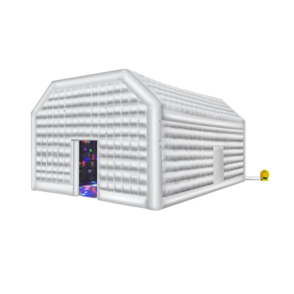 VEVOR Inflatable Nightclub, 26.2 x 19.7 x 13.1 Ft, Blow up Party Tent with 1100W Blower, Large Inflatable Night Club Tent for Adults, Easy Setup Inflatable House Air Cube for Wedding Birthday White