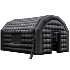 VEVOR Inflatable Nightclub, 19.7 x 16.4 x 12 ft Inflatable Party Tent with 680W Blower & Sandbag, Ventilated Blow up Night Club with 2 Windows, Air Cube House for Event Birthday Wedding Party