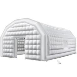 VEVOR Inflatable Nightclub, 26.2 x 19.7 x 13.1 ft Inflatable Party Tent with 1100W Blower & Sandbag, Blow up Night Club with 2 Windows, Air Cube House for Event Birthday Wedding Party, White