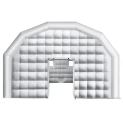 VEVOR Inflatable Nightclub, 26.2 x 19.7 x 13.1 ft Inflatable Party Tent with 1100W Blower & Sandbag, Blow up Night Club with 2 Windows, Air Cube House for Event Birthday Wedding Party, White