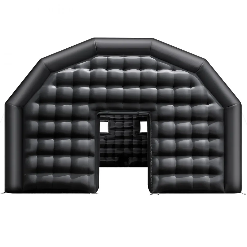 VEVOR Inflatable Nightclub, 29.5 x 19.7 x 13.1 ft Inflatable Party Tent with 1100W Blower & Sandbag, Ventilated Blow up Night Club with 2 Windows, Air Cube House for Event Birthday Wedding Party