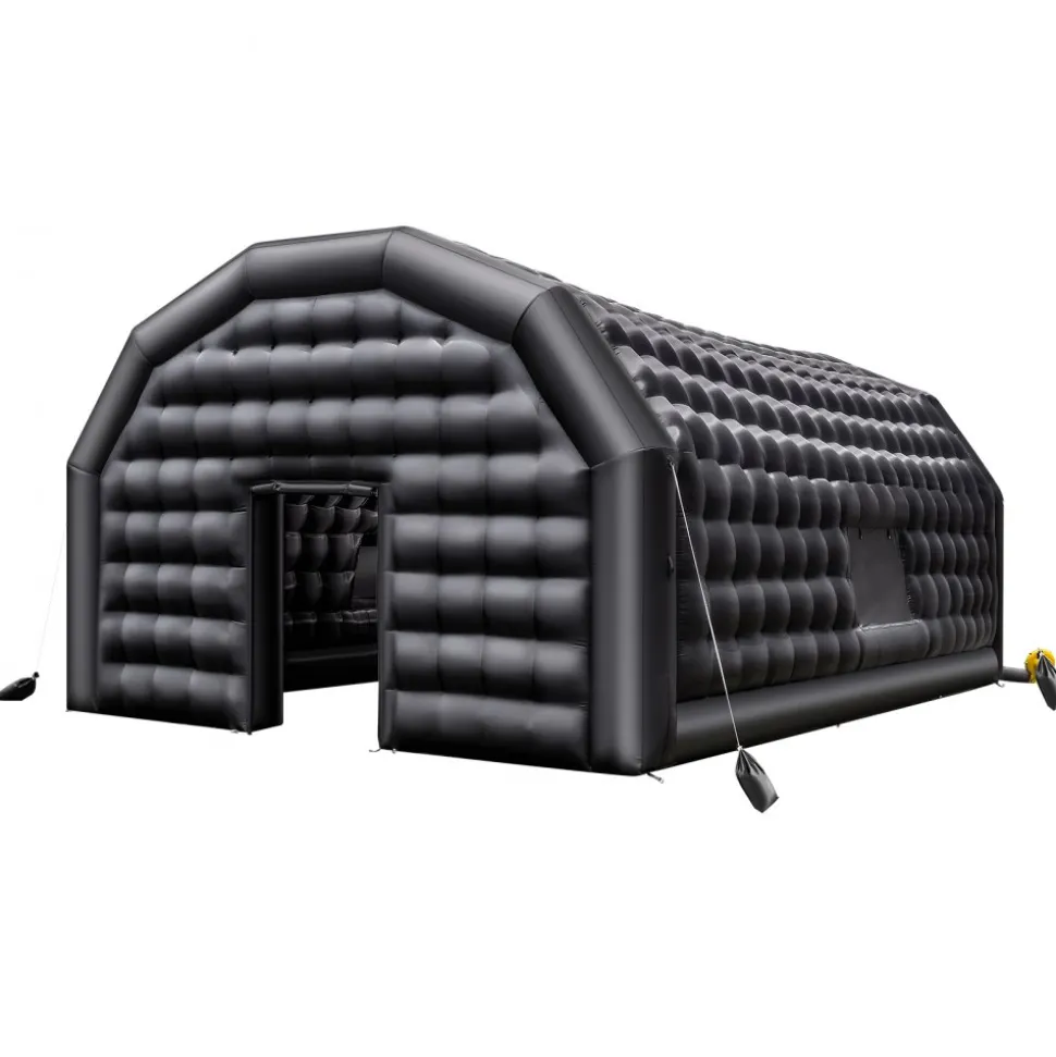 VEVOR Inflatable Nightclub, 29.5 x 19.7 x 13.1 ft Inflatable Party Tent with 1100W Blower & Sandbag, Ventilated Blow up Night Club with 2 Windows, Air Cube House for Event Birthday Wedding Party