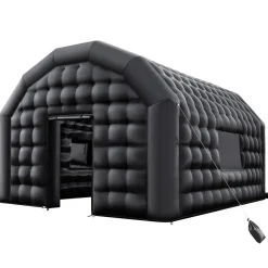 VEVOR Inflatable Nightclub, 17.72 x 16.4 x 13.9 ft Inflatable Party Tent with 680W Blower & Sandbag, Ventilated Blow up Night Club with 2 Windows, Air Cube House for Event Birthday Wedding Party
