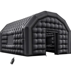 VEVOR Inflatable Nightclub, 17.72 x 16.4 x 13.9 ft Inflatable Party Tent with 680W Blower & Sandbag, Ventilated Blow up Night Club with 2 Windows, Air Cube House for Event Birthday Wedding Party