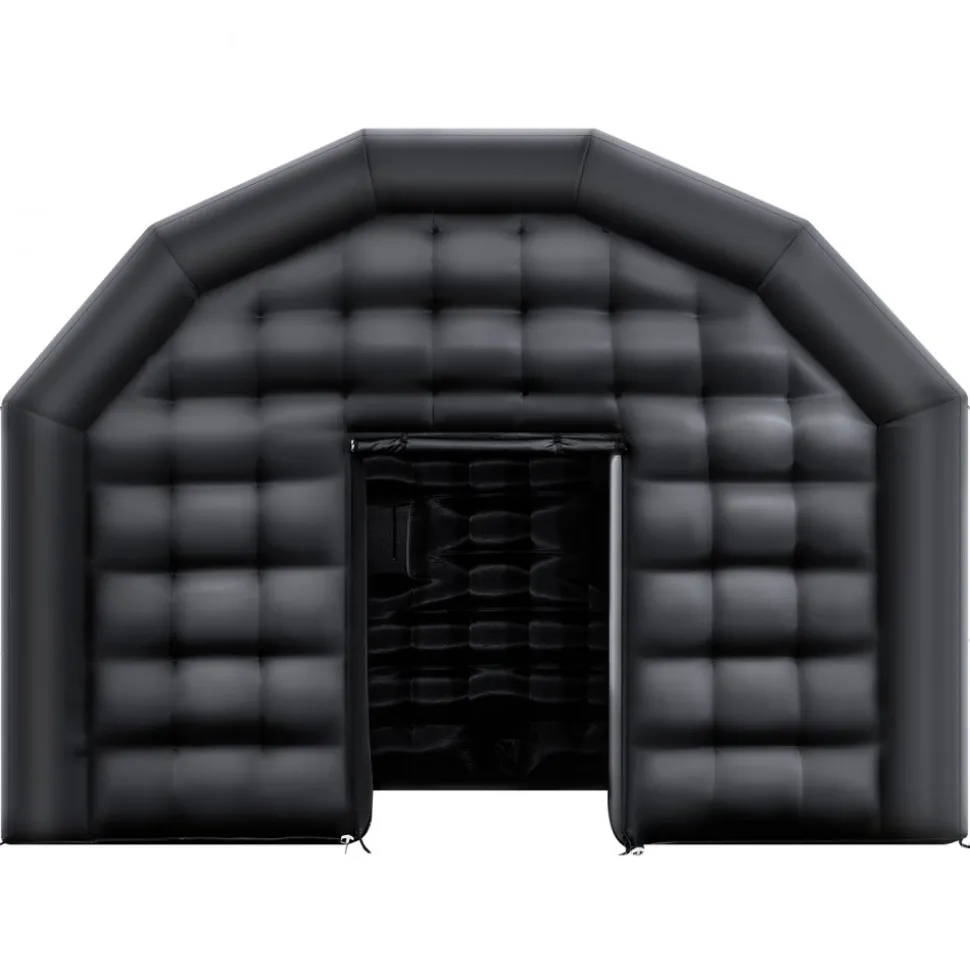 VEVOR Inflatable Nightclub, 17.72 x 16.4 x 13.9 ft Inflatable Party Tent with 680W Blower & Sandbag, Ventilated Blow up Night Club with 2 Windows, Air Cube House for Event Birthday Wedding Party