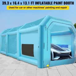 VEVOR Inflatable Paint Booth, 13x10x9ft Inflatable Spray Booth, 950W High Powerful Blower Spray Booth Tent, Car Paint Tent Air Filter System for Car Parking Tent Workstation Motorcycle Garage
