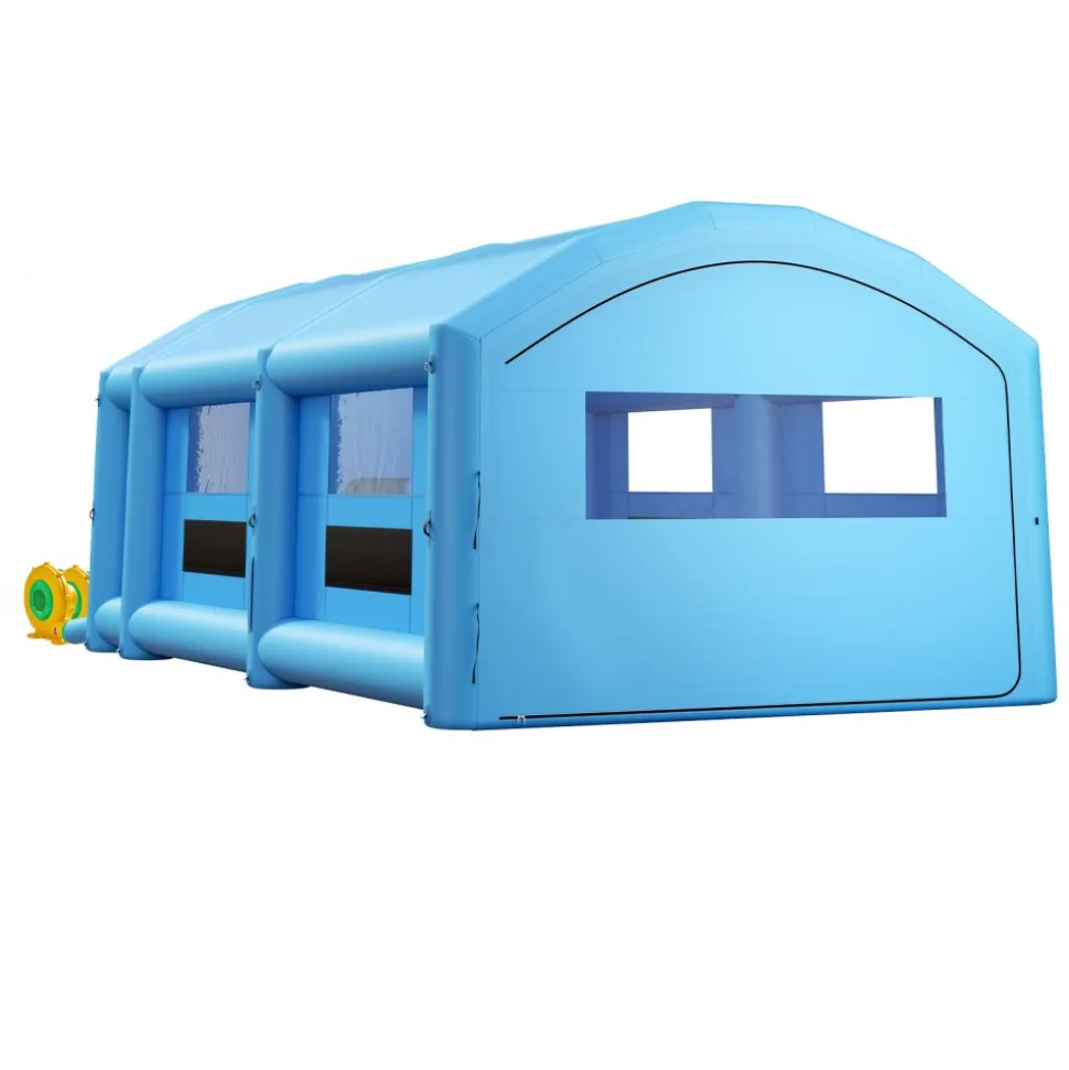 VEVOR Inflatable Paint Booth, 13.1 x 9.8 x 9 ft Inflatable Spray Booth, with 750W Powerful Blower and Air Filter System, Portable Car Paint Booth for Motorcycle, Bicycle, Auto Part Painting