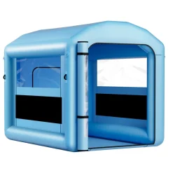 VEVOR Inflatable Paint Booth, 20 x 10 x 8 ft, Portable Spray Booth with 480W+750W Blowers and Large Filter Cotton, Arched Roof Blow Up Painting Tent for ATV, Motorcycle, and Medium Furniture, Gray