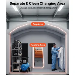 VEVOR Inflatable Paint Booth 39x16.4x13ft, Inflatable booth with 2 Blowers, Inflatable Spray Booth with Filter System, Portable Car Paint Booth for Car Parking Tent Workstation