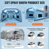 VEVOR Inflatable Paint Booth, 33x20x13ft Inflatable Spray Booth, High Powerful 950W+1100W Blowers Spray Booth Tent, Car Paint Tent Air Filter System for Car Parking Tent Workstation Motorcycle Garage