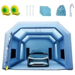 VEVOR Inflatable Paint Booth, 33x20x13ft Inflatable Spray Booth, High Powerful 950W+1100W Blowers Spray Booth Tent, Car Paint Tent Air Filter System for Car Parking Tent Workstation Motorcycle Garage