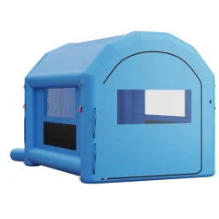VEVOR Inflatable Paint Booth, 13.1 x 8.2 x 8.2 ft, Portable Spray Booth with 750W Powerful Blower and Large Filter Cotton, Blow Up Painting Tent for Bike, Motorcycle, and Small Furniture, Blue