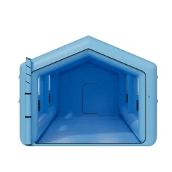 VEVOR Inflatable Paint Booth, 39.37 x 16.40 x 13.12 ft, Inflatable Spray Booth with 950W+1100W Blowers, Air Filter System, Triangular Roof, for Painting Car, Truck, Furniture, Automotive Sheet Metal