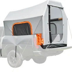 VEVOR Inflatable Pickup Truck Tent, 7.2 x 5.4 FT 3-Season Truck Bed Tent with Ventilated Mesh Windows, PU2000mm Waterproof Pickup Camping Tents for Outdoor Hiking Activities - Air Pump Included