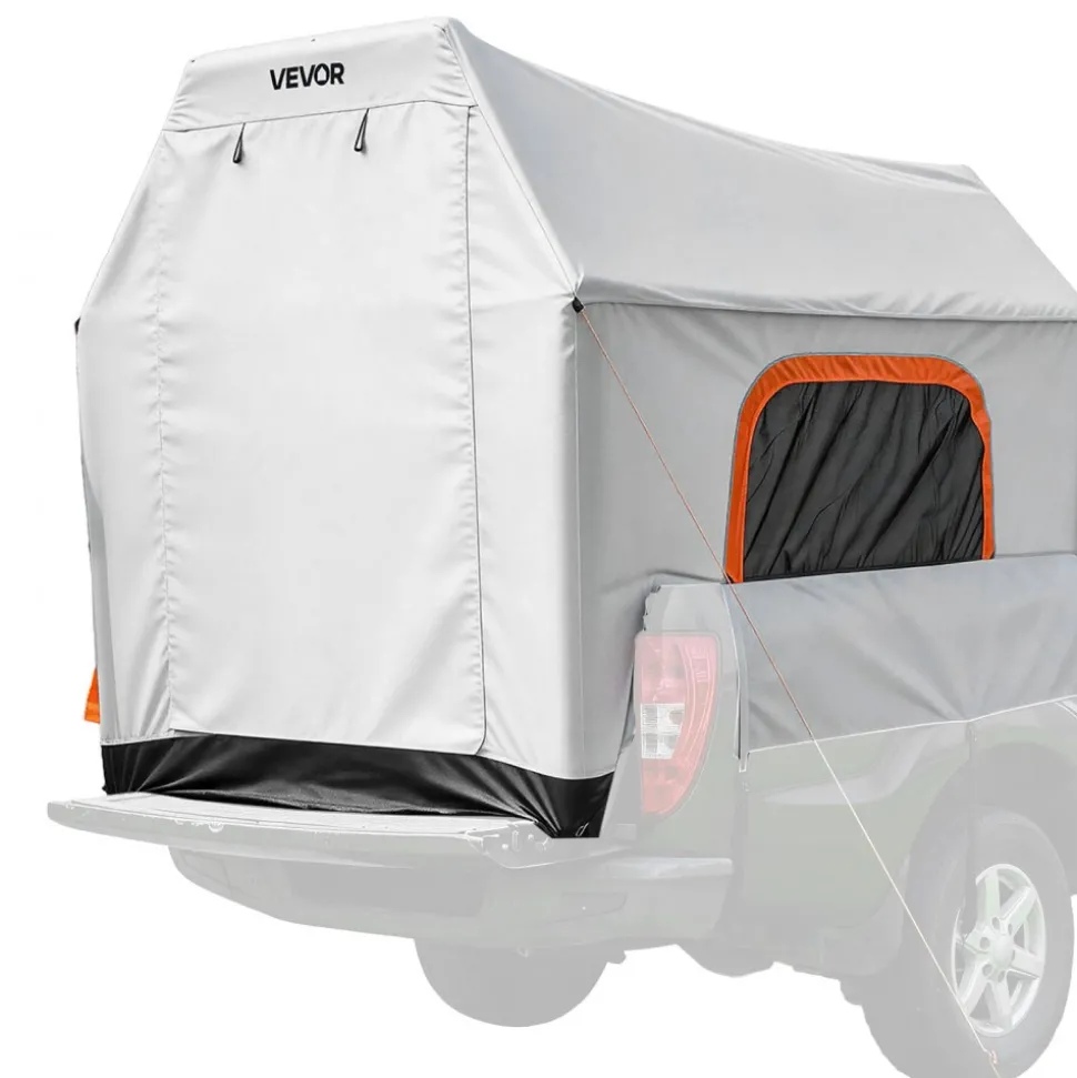 VEVOR Inflatable Pickup Truck Tent, 7.2 x 5.4 FT 3-Season Truck Bed Tent with Ventilated Mesh Windows, PU2000mm Waterproof Pickup Camping Tents for Outdoor Hiking Activities - Air Pump Included