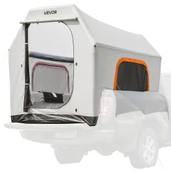 VEVOR Inflatable Pickup Truck Tent, 7.2 x 5.4 FT 3-Season Truck Bed Tent with Ventilated Mesh Windows, PU2000mm Waterproof Pickup Camping Tents for Outdoor Hiking Activities - Air Pump Included