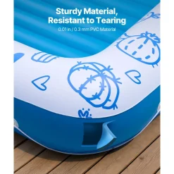 VEVOR Inflatable Pool Float with UPF 50+ Canopy, 82