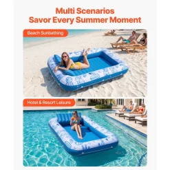 VEVOR Inflatable Pool Float with UPF 50+ Canopy, 82