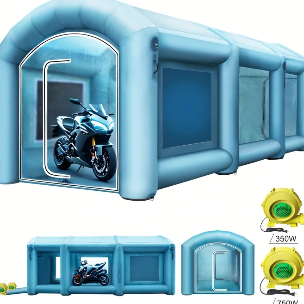 VEVOR Inflatable Spray Booth Car Paint Tent 20 x 10 x 8 ft w/Filter & 2 Blowers
