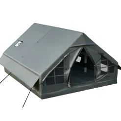 VEVOR Inflatable Tent for Camping 5-8 Person Blow Up Tent with Hand Pump, for Family Outdoor Glamping, Waterproof 420D Oxford, Easy Setup Air House with Skylight, Stove Jack, Mesh Windows & Carry Bag
