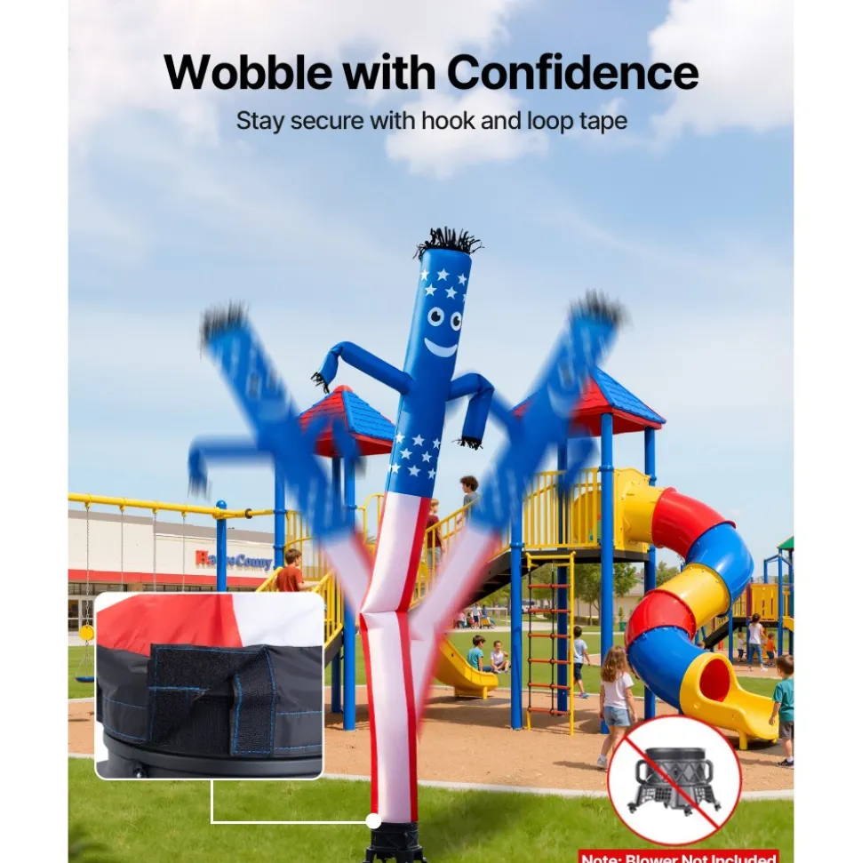 VEVOR Inflatable Tube Man, 20-Feet Tall, Wacky Waving Dancing Tube Guy, Wind Flying Arm Flailing Air Puppet, 18-Inch for Outdoor Advertising, Business Store, Increase Visibility (Blower Not Included)
