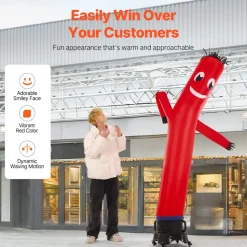 VEVOR Inflatable Tube Man Set, 10 ft Tall, Wacky Waving Inflatable Dancing Tube Guy with 9/10 HP Blower, PP Shell IPX3 Waterproof Blower Fan, for Outdoor Advertising Business Store Party