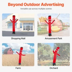VEVOR Inflatable Tube Man Set, 10 ft Tall, Wacky Waving Inflatable Dancing Tube Guy with 9/10 HP Blower, PP Shell IPX3 Waterproof Blower Fan, for Outdoor Advertising Business Store Party