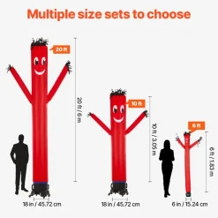 VEVOR Inflatable Tube Man Set, 20 ft Tall, Wacky Waving Inflatable Dancing Tube Guy with 1 HP Blower, PP Shell IPX3 Waterproof Blower Fan, for Outdoor Advertising Business Store Party