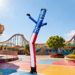 VEVOR Inflatable Tube Man with Blower, 20 ft Tall, Wacky Waving Wind Flying Inflatable Dancing Tube Guy with 1 HP IPX3 Waterproof Blower Fan, for Outdoor Advertising Business Store Party Decoration