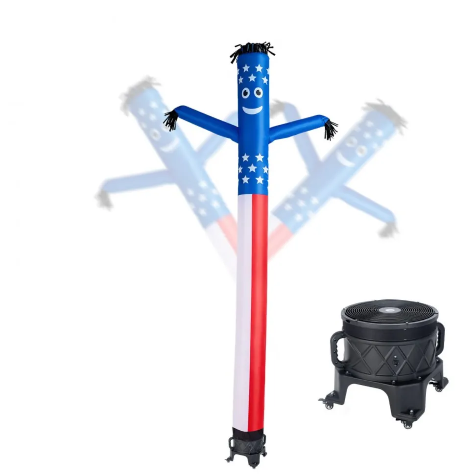 VEVOR Inflatable Tube Man with Blower, 20 ft Tall, Wacky Waving Wind Flying Inflatable Dancing Tube Guy with 1 HP IPX3 Waterproof Blower Fan, for Outdoor Advertising Business Store Party Decoration