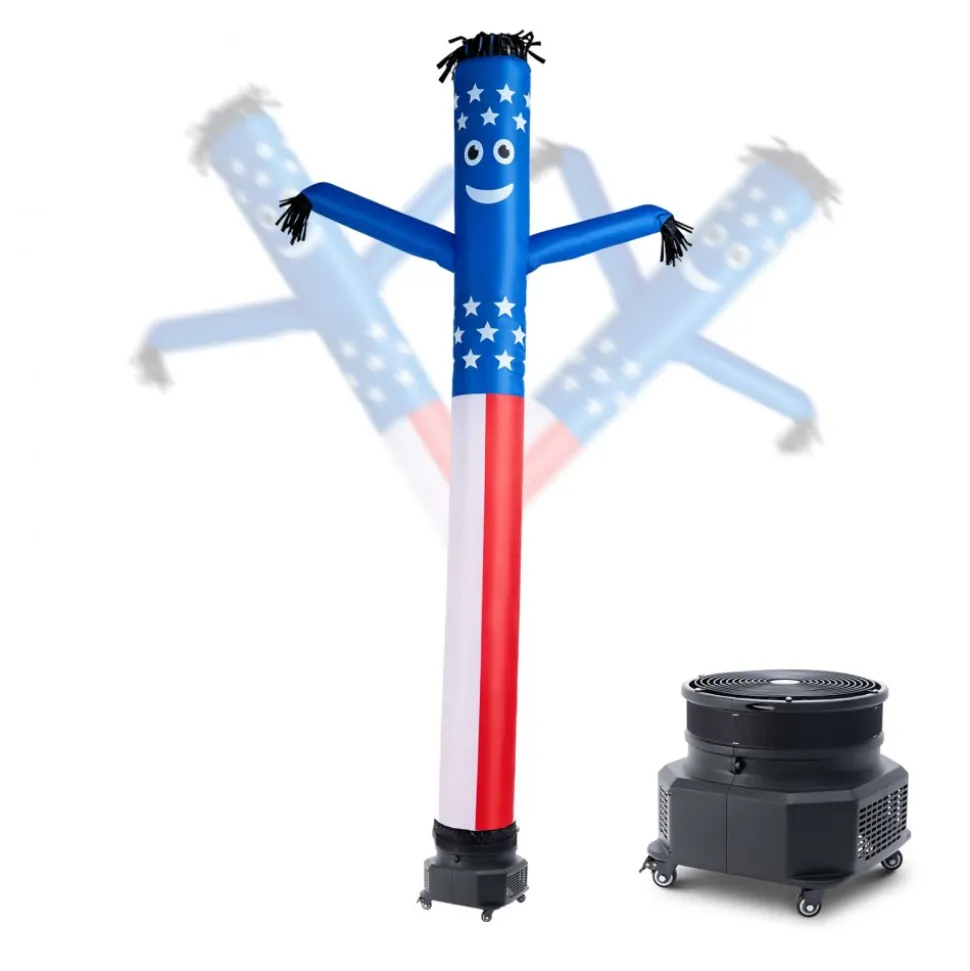 VEVOR Inflatable Tube Man with Blower, 10 ft Tall, Wacky Waving Wind Flying Inflatable Dancing Tube Guy with 3/4 HP IPX3 Waterproof Blower Fan, for Outdoor Advertising Business Store Party Decoration