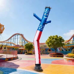 VEVOR Inflatable Tube Man with Blower, 10 ft Tall, Wacky Waving Wind Flying Inflatable Dancing Tube Guy with 3/4 HP IPX3 Waterproof Blower Fan, for Outdoor Advertising Business Store Party Decoration