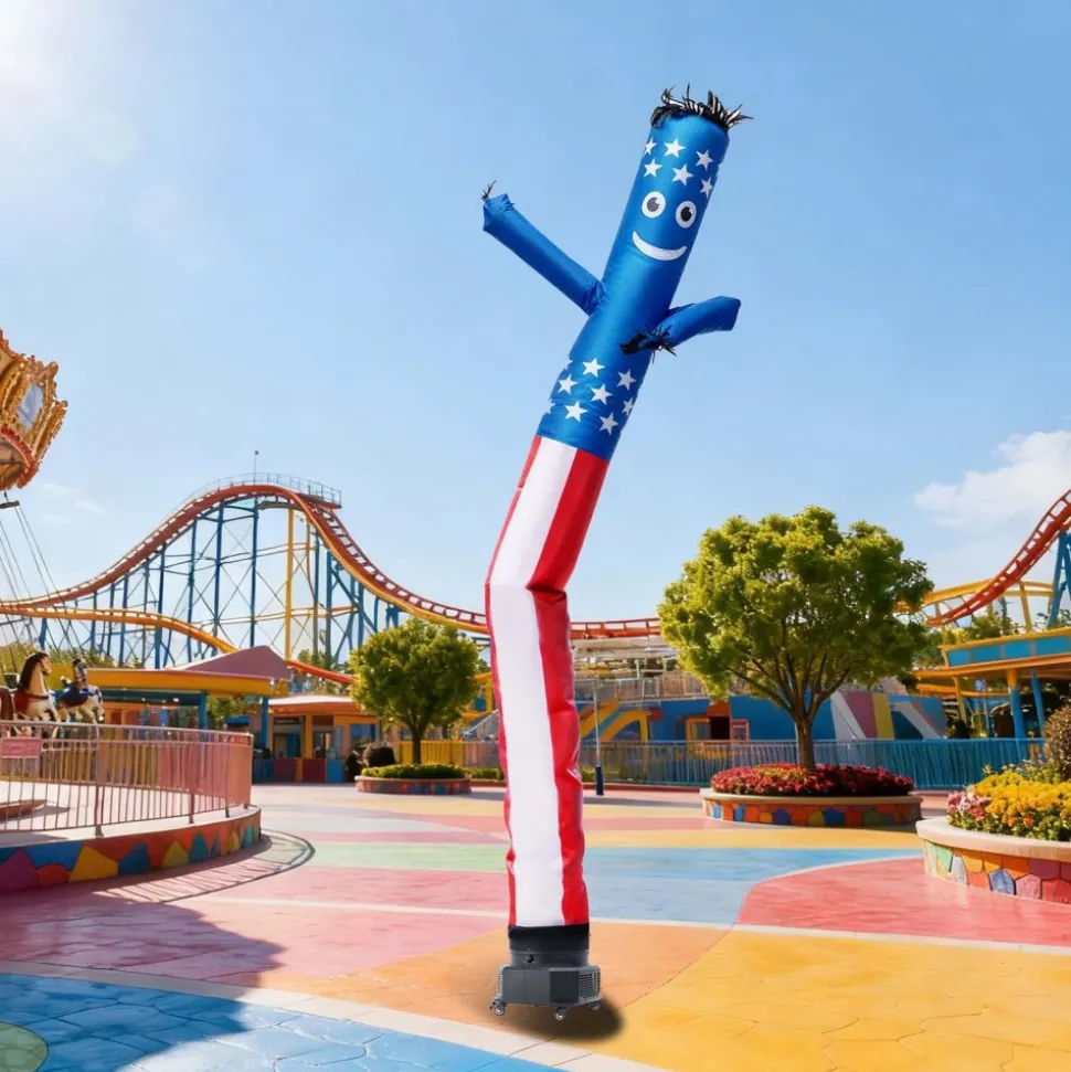 VEVOR Inflatable Tube Man with Blower, 10 ft Tall, Wacky Waving Wind Flying Inflatable Dancing Tube Guy with 3/4 HP IPX3 Waterproof Blower Fan, for Outdoor Advertising Business Store Party Decoration