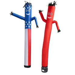 VEVOR Inflatable Tube Man with Blower, 8 ft Tall, Wacky Waving Wind Flying Inflatable Dancing Tube Guy with 1/15 HP IPX3 Waterproof Blower Fan, for Outdoor Advertising Business Store Party Decoration