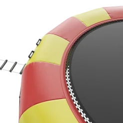 VEVOR Inflatable Water Bouncer, 17ft Recreational Water Trampoline, Portable Bounce Swim Platform with 5-Step Ladder & Electric Air Pump, Kids Adults Floating Rebounder for Pool, Lake, Water Sports